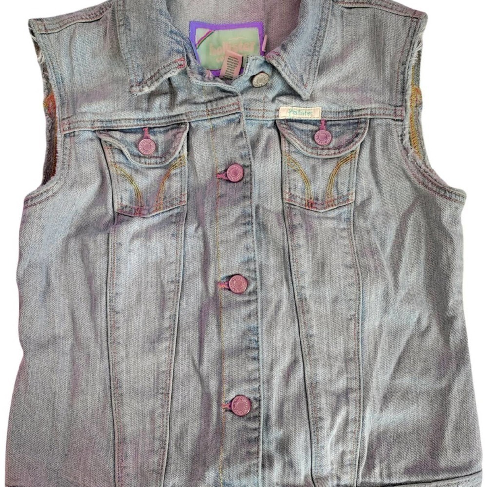 Hollister Company denim stretch sleeveless vest size medium